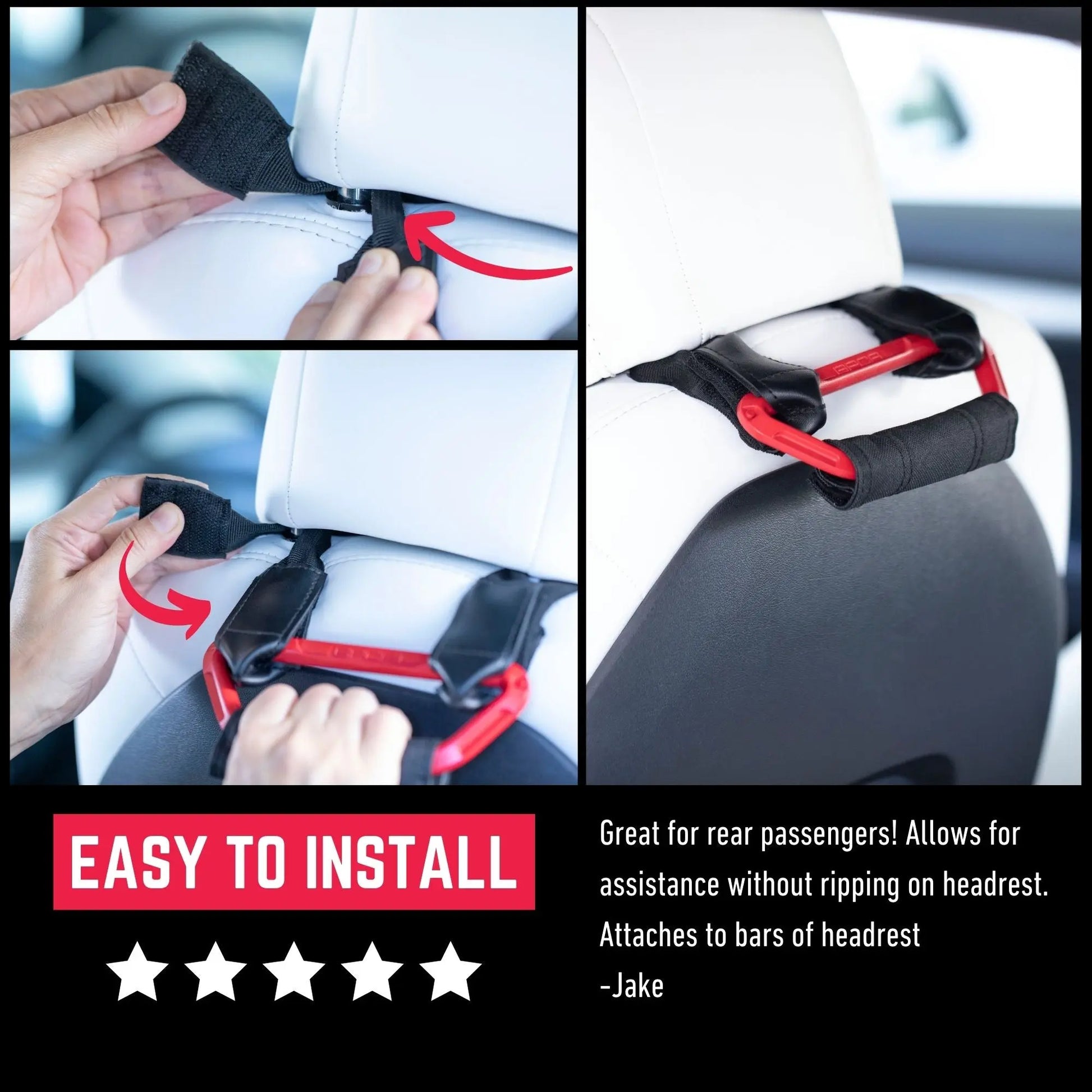 Back Grip PRO Headrest Handles for TESLA S/ 3/ Y - GPCA