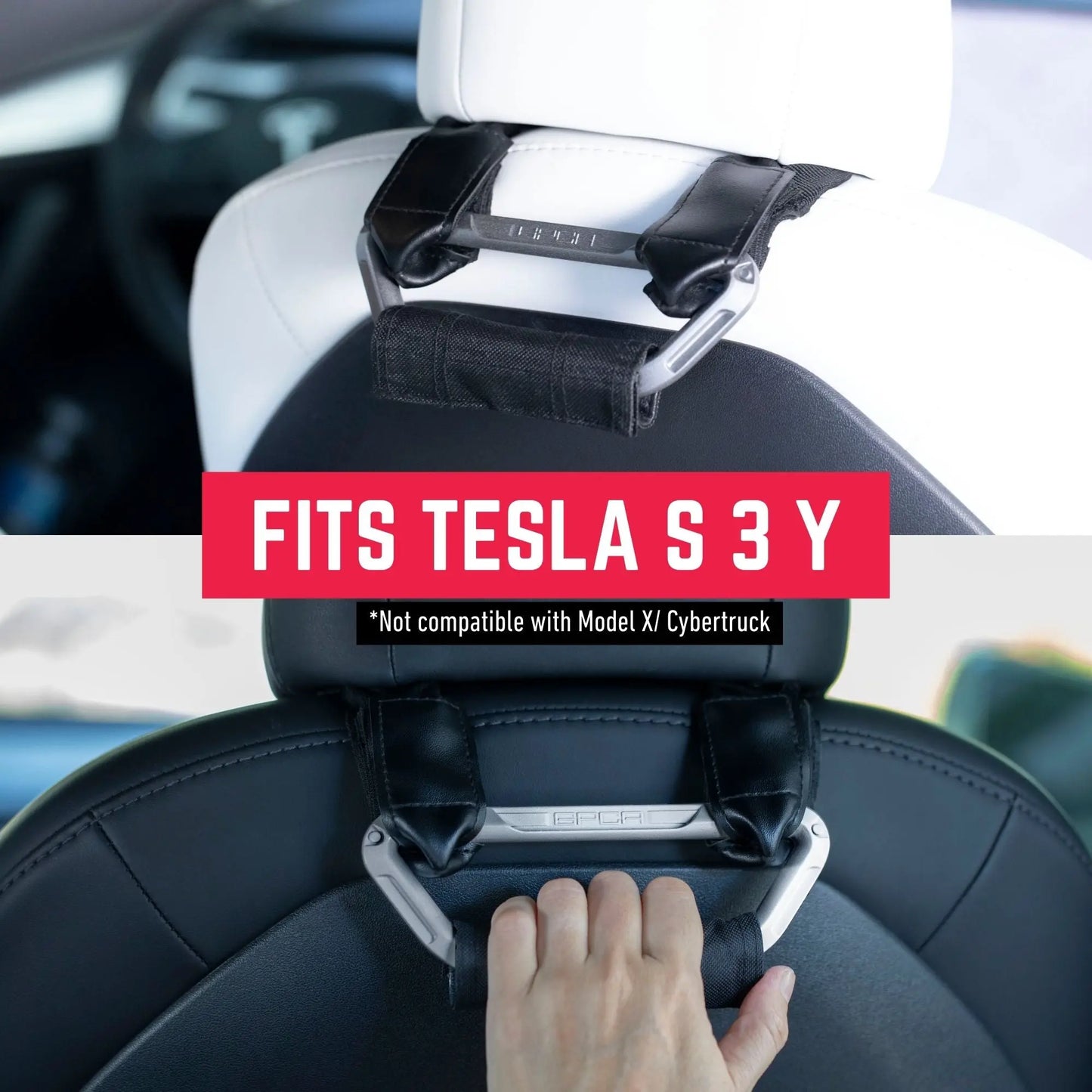 Back Grip PRO Headrest Handles for TESLA S/ 3/ Y - GPCA