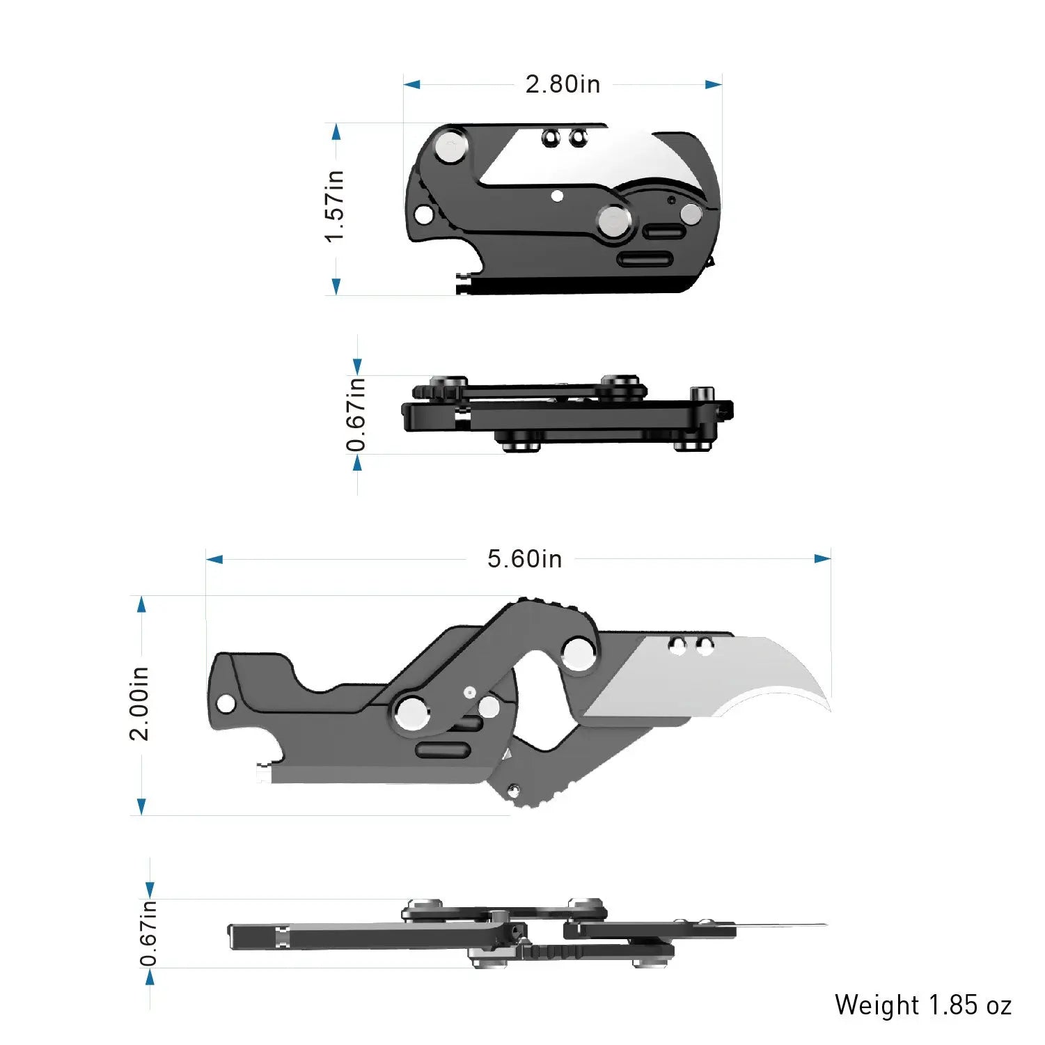 Stinger Dog Tag Folding Pocket Cutter Utility Knife - GPCA