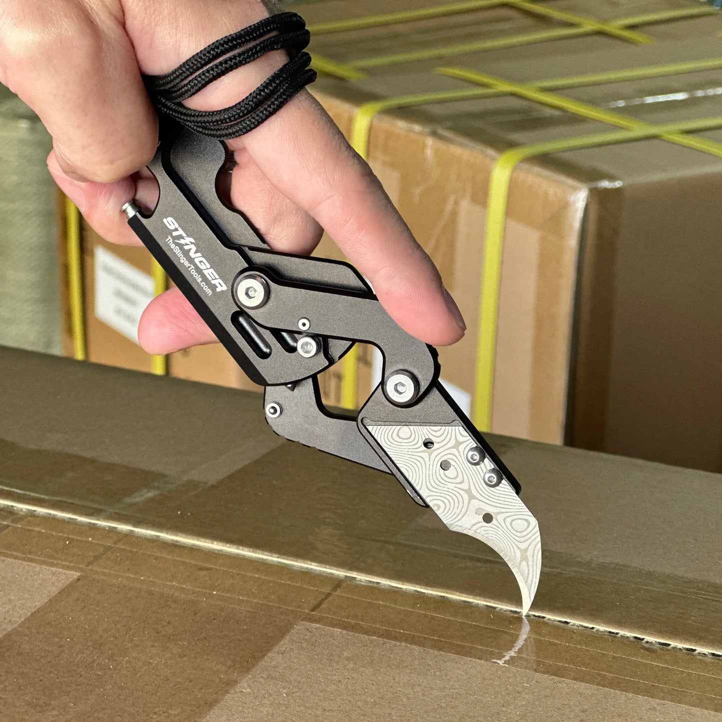 Stinger Dog Tag Folding Pocket Cutter Utility Knife - GPCA