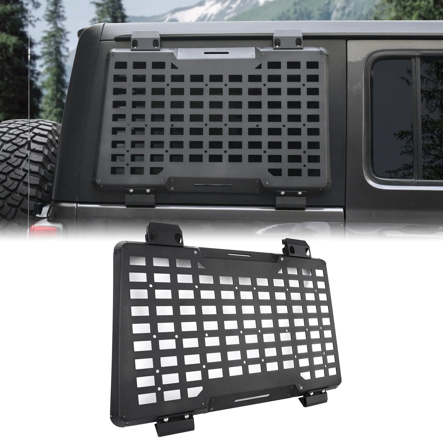Rear Molle Panel System for 2018-2024+ Jeep Wrangler JL 4DR product view 10