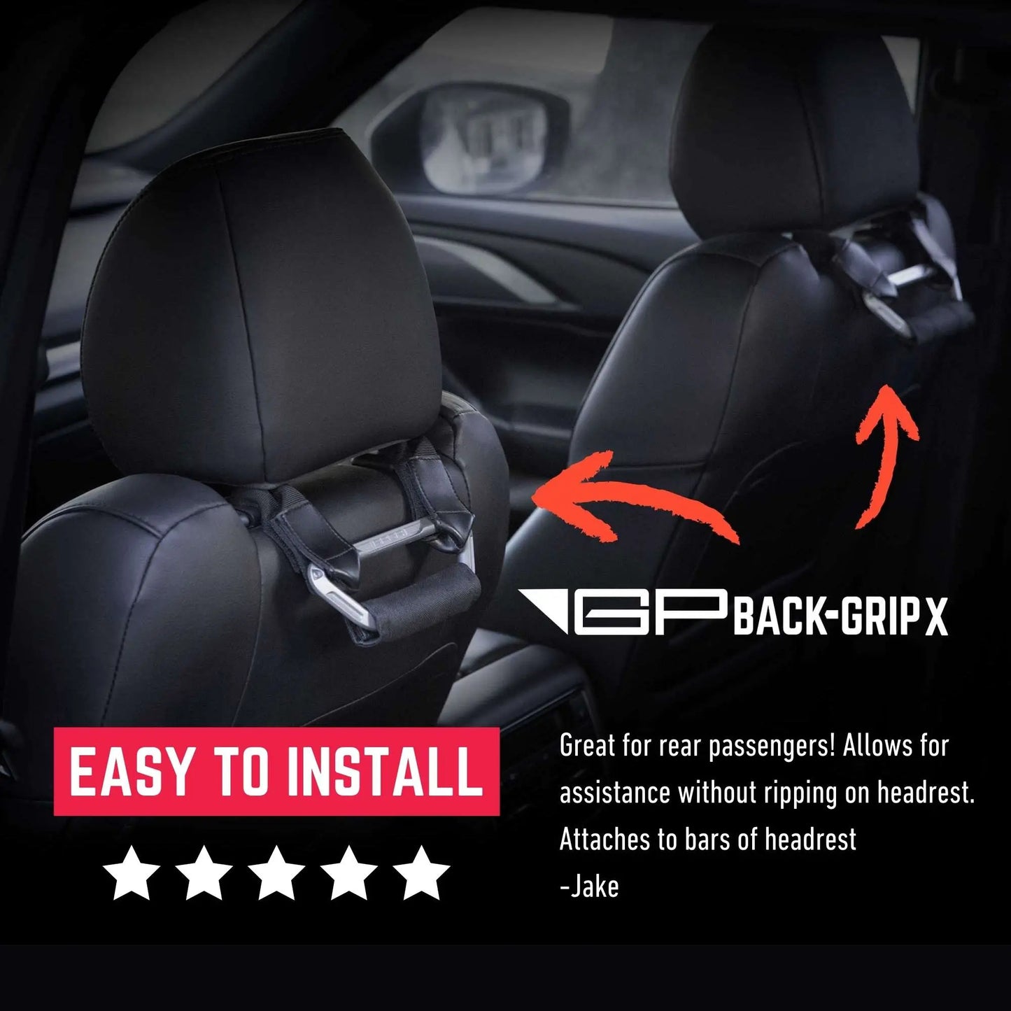 GP Back Grip PRO Color Headrest Handles - GPCA