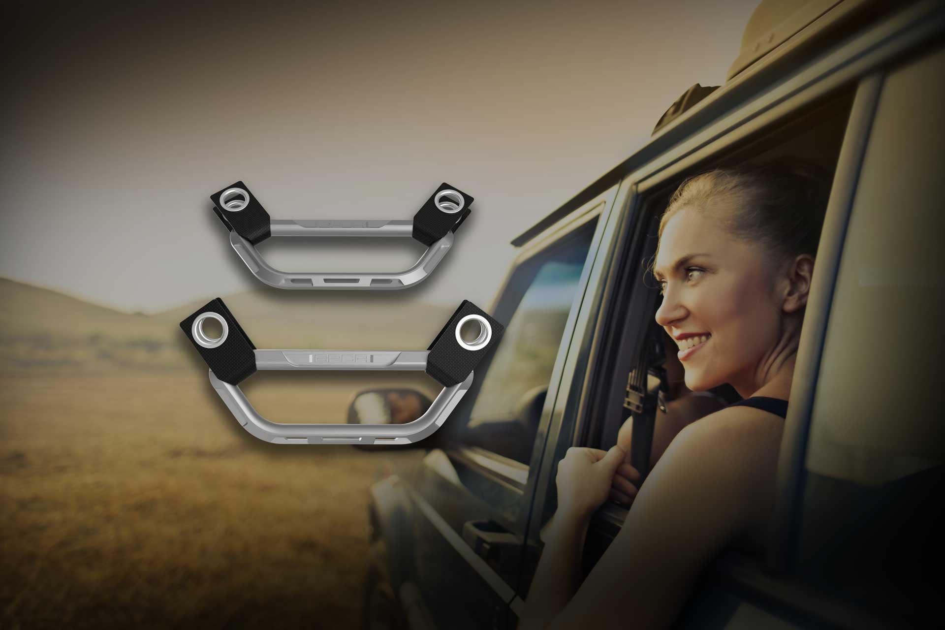 GPCA passenger headrest grab handle aluminum