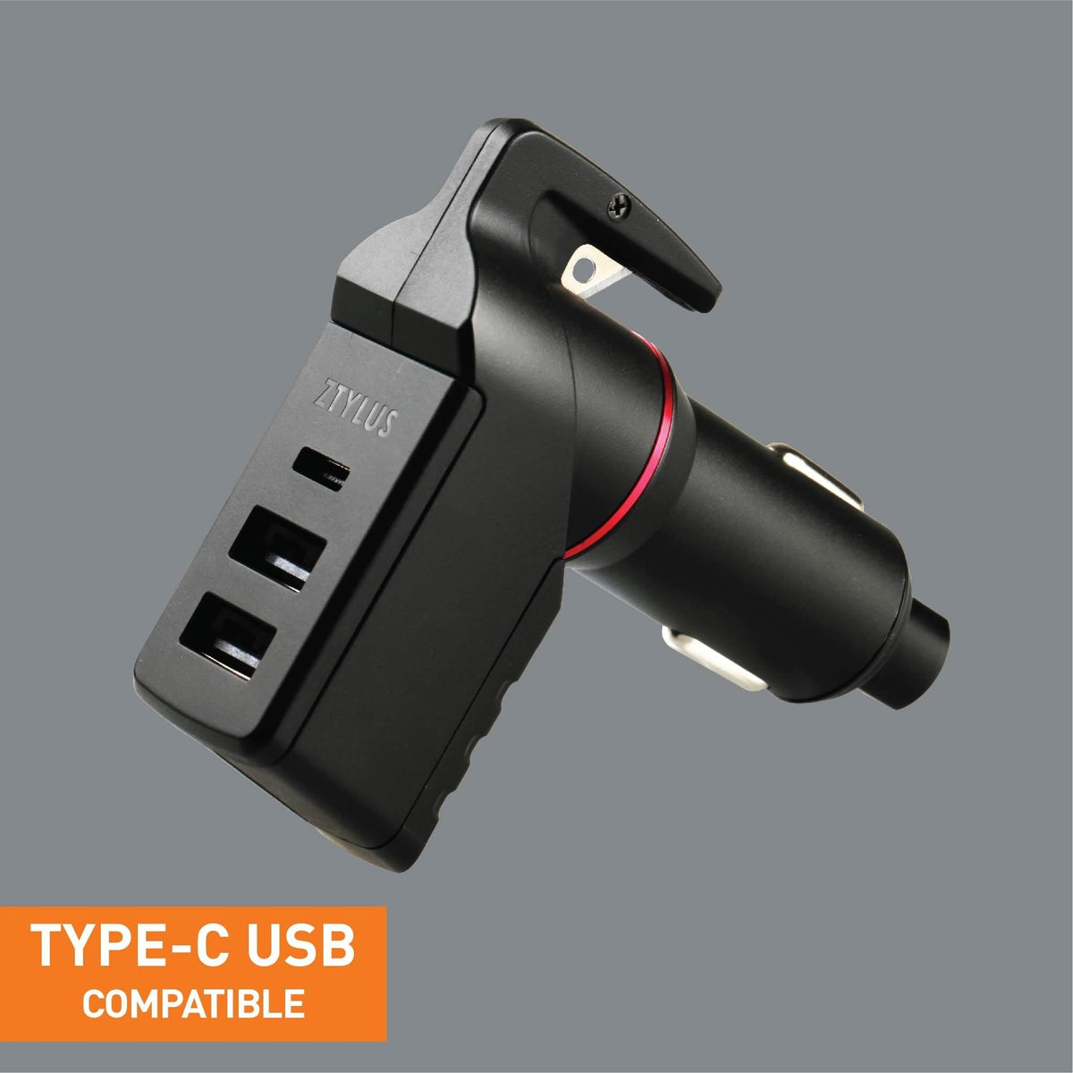 USB Car Charger Emergency Tool Type-C product main image