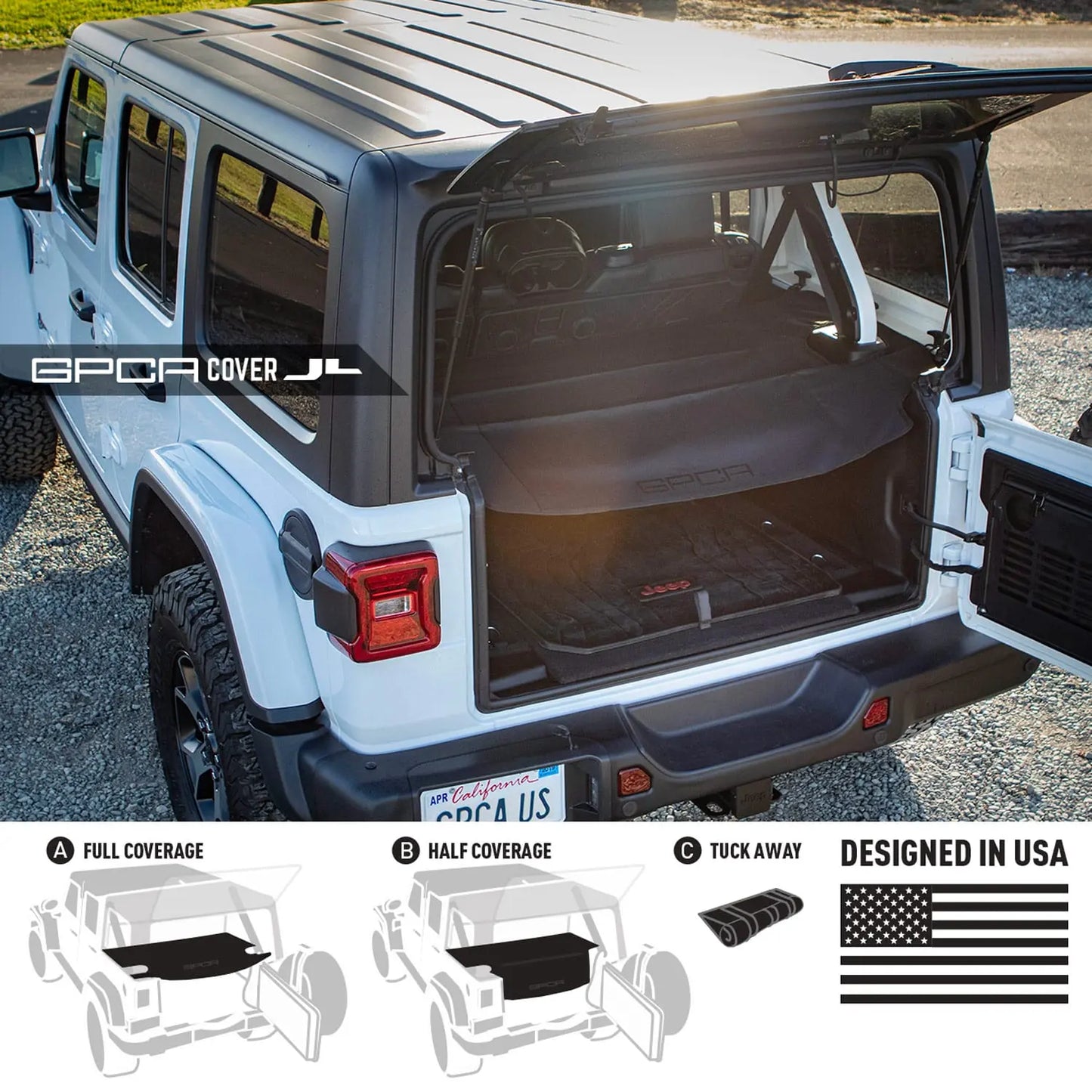GPCA Jeep Wrangler JL 4DR Cargo Cover LITE - GPCA