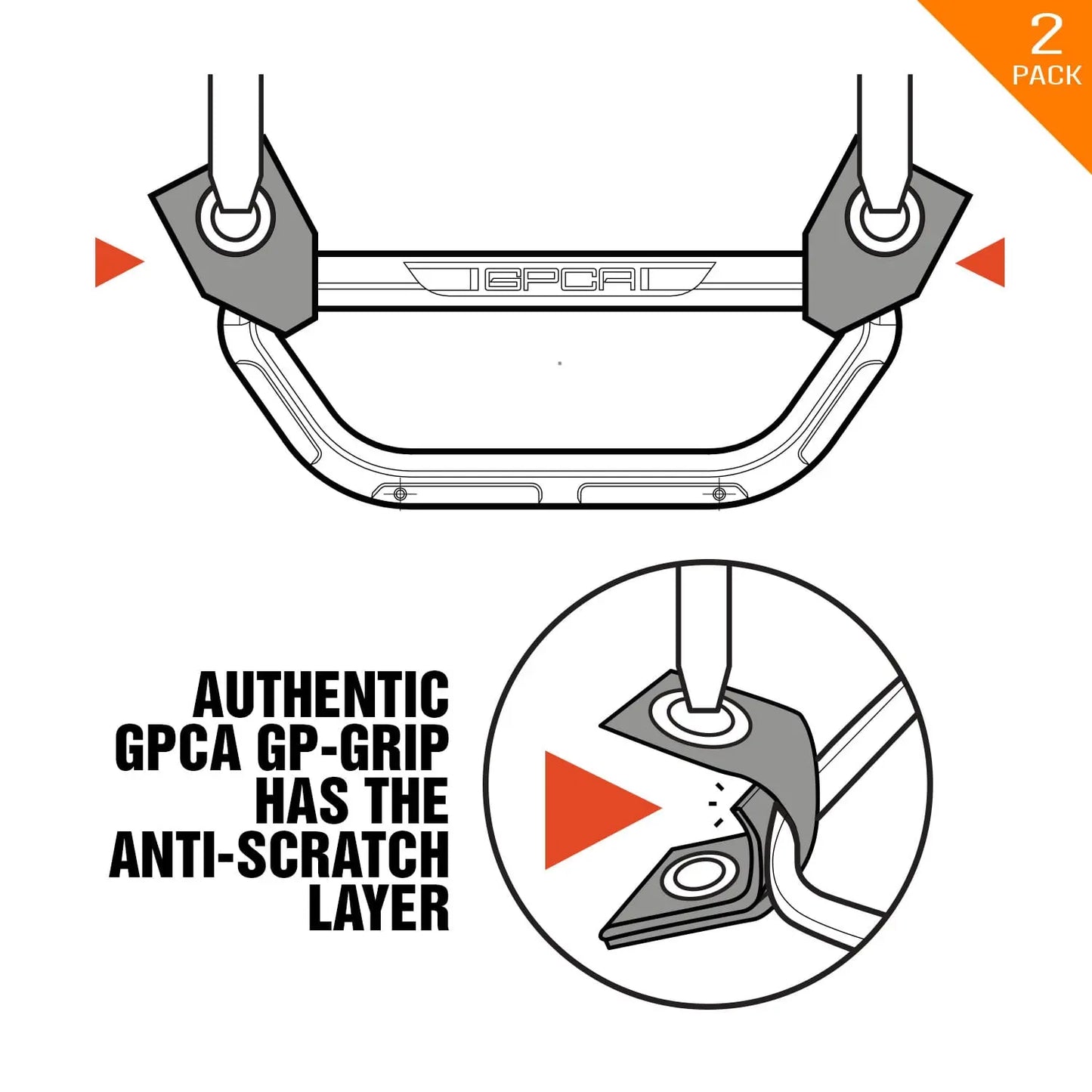 GPCA headrest passenger grab handle