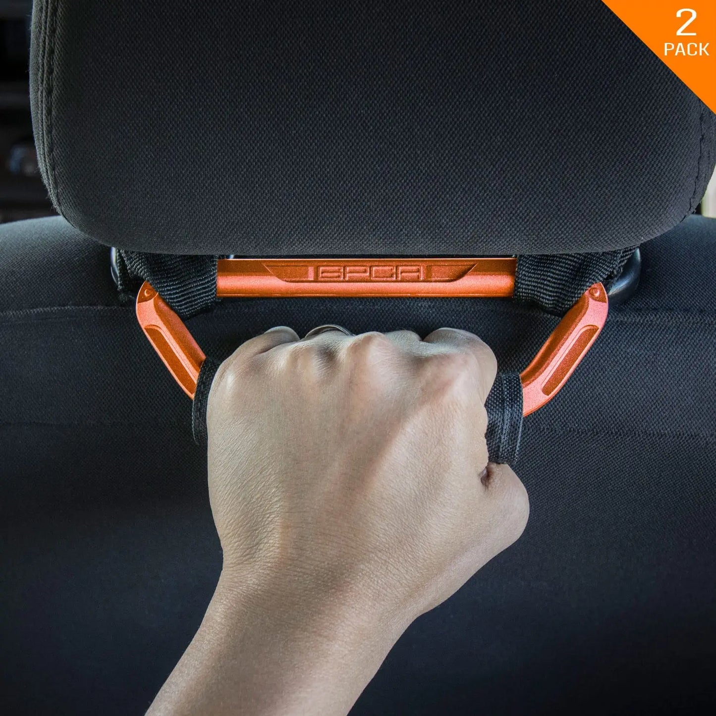 GP back grip headrest handle orange