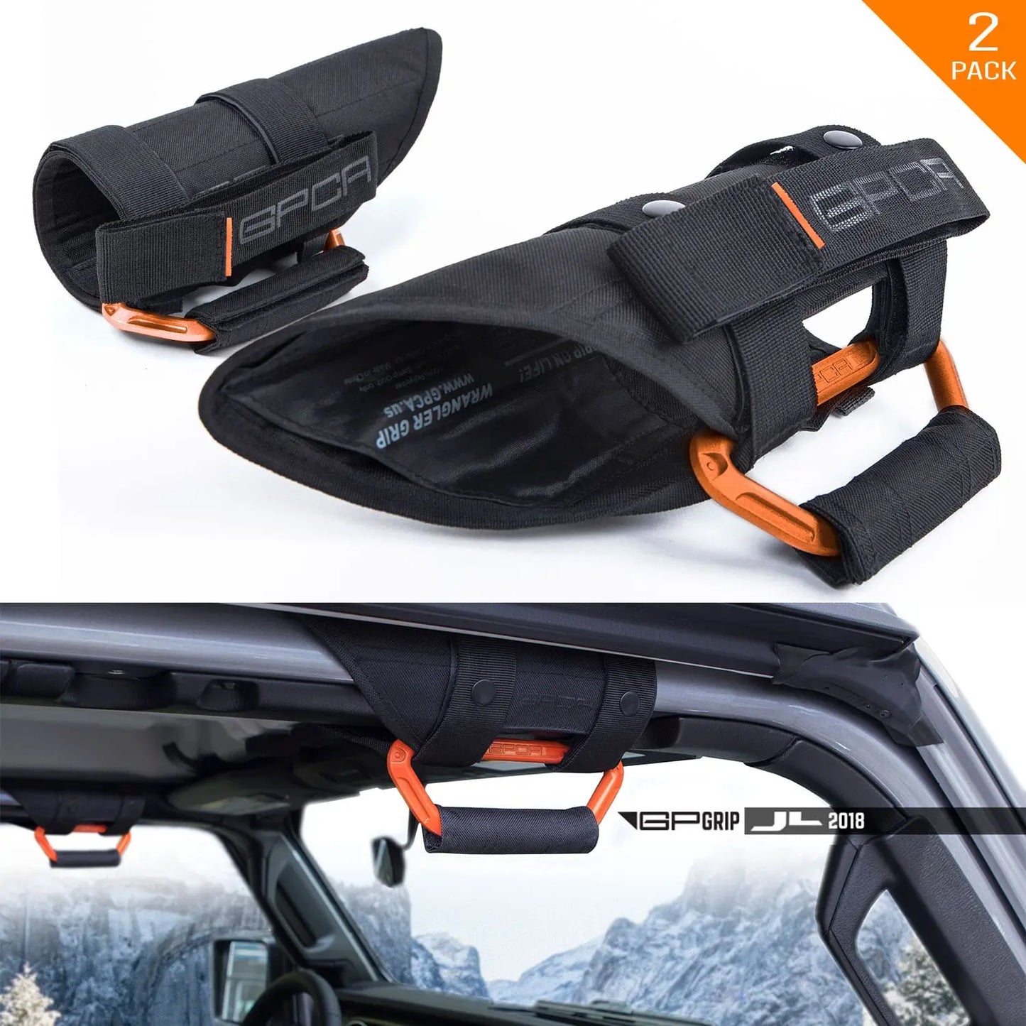 GPCA Jeep Wrangler Grab handle GP Grip orange