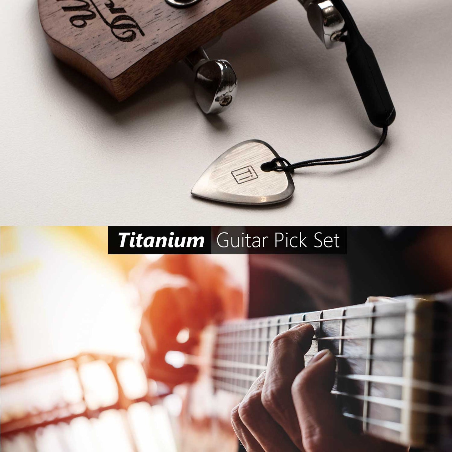 GPCA Titanium guitar pick set