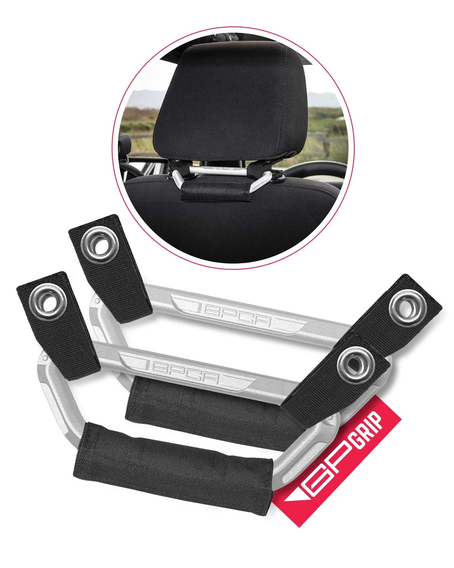 GP Back Grip PRO Color Headrest Handles - GPCA