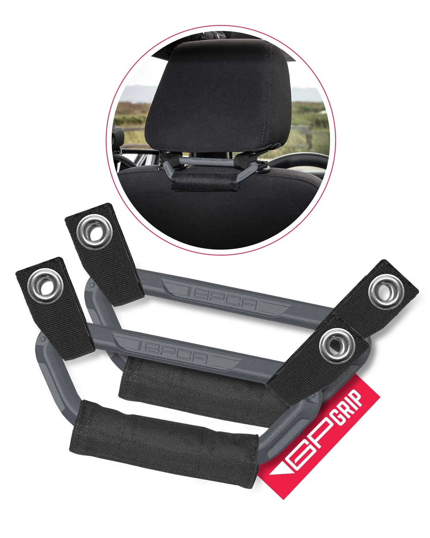 GP Back Grip PRO Color Headrest Handles - GPCA
