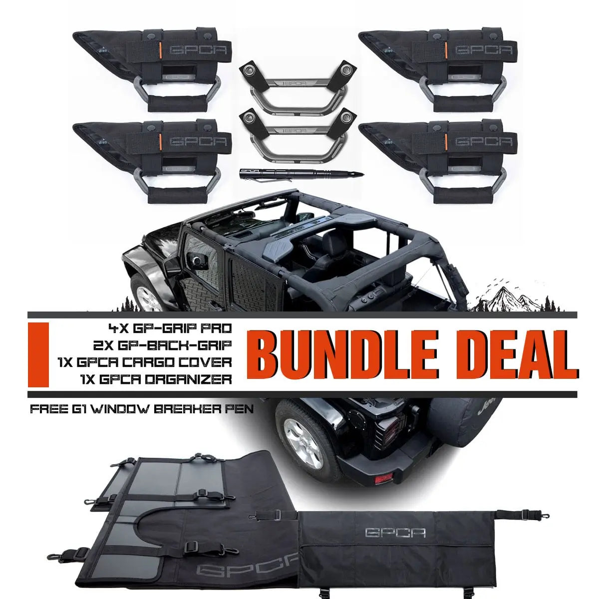 GPCA Jeep Wrangler Bundle JK 07-23 4DR - GPCA