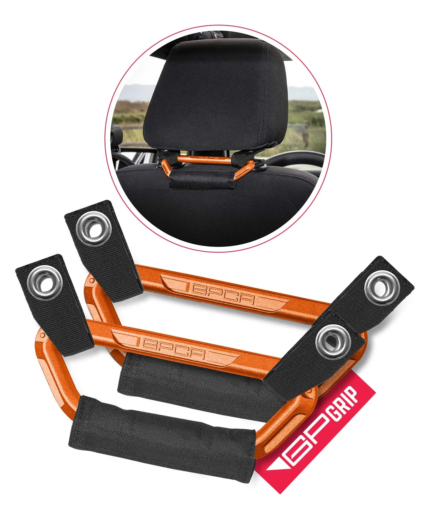 GP Back Grip PRO Color Headrest Handles - GPCA