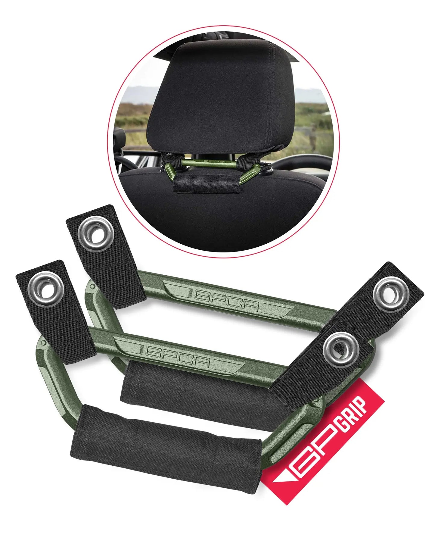 GP Back Grip PRO Color Headrest Handles - GPCA