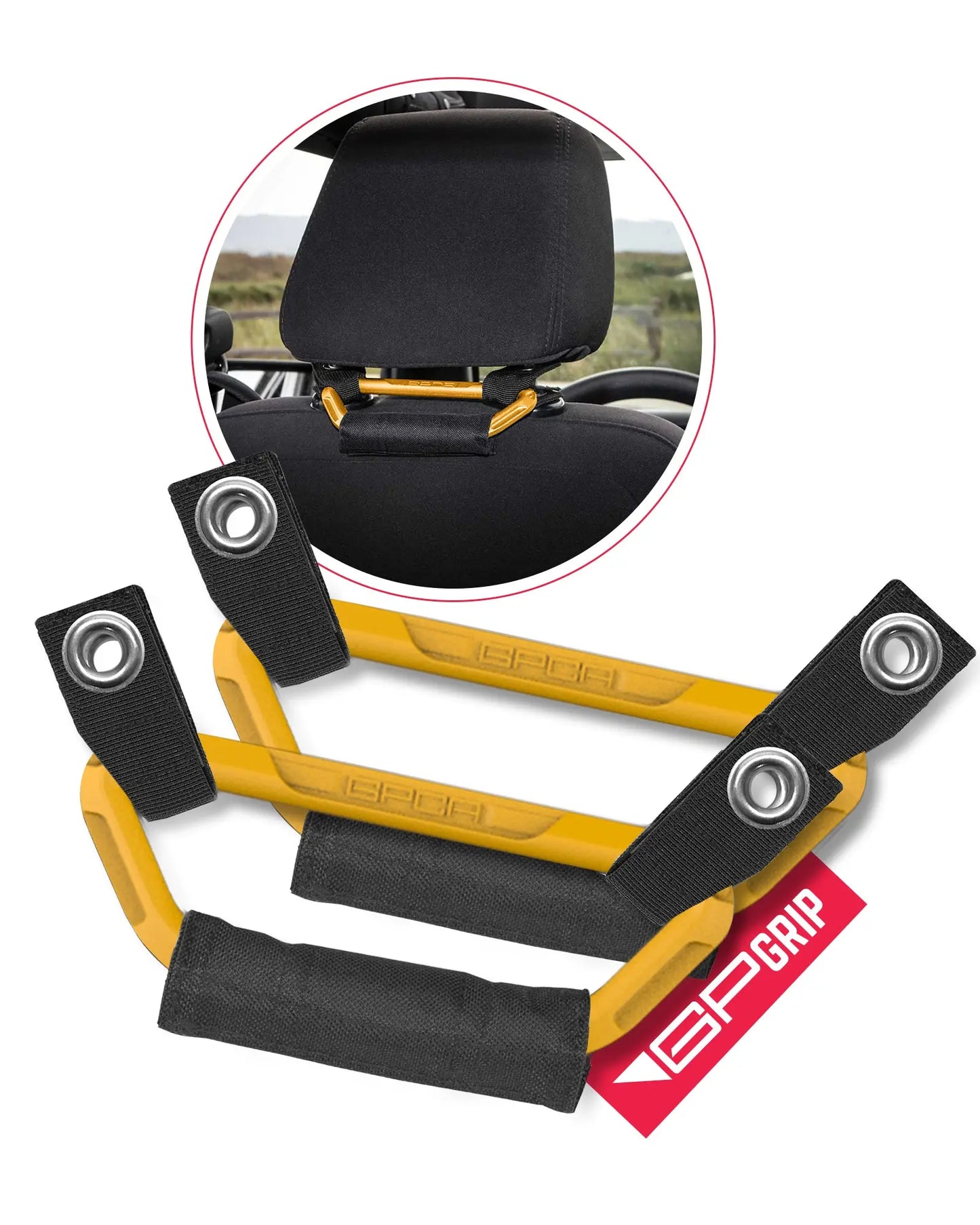 GP Back Grip PRO Color Headrest Handles - GPCA