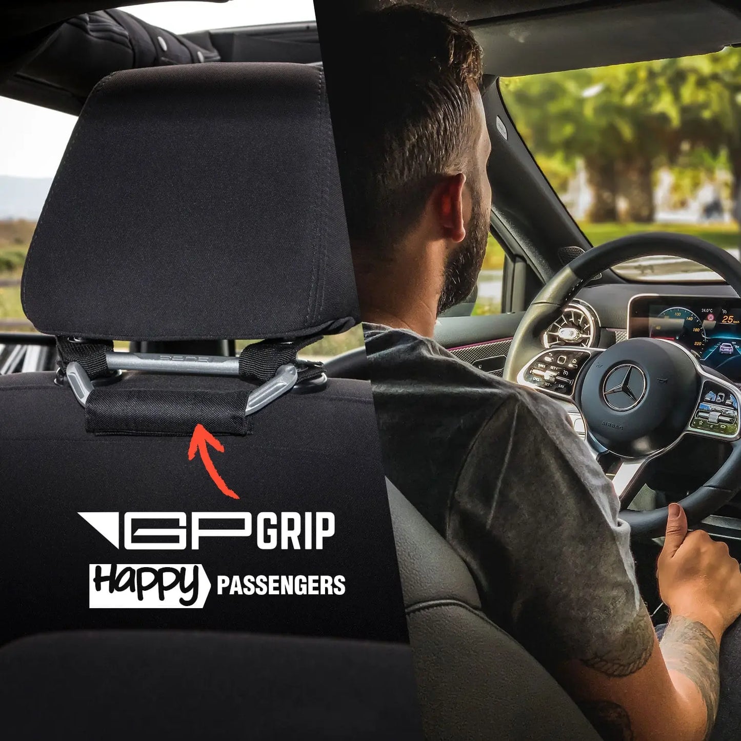 GP Back Grip PRO Color Headrest Handles - GPCA