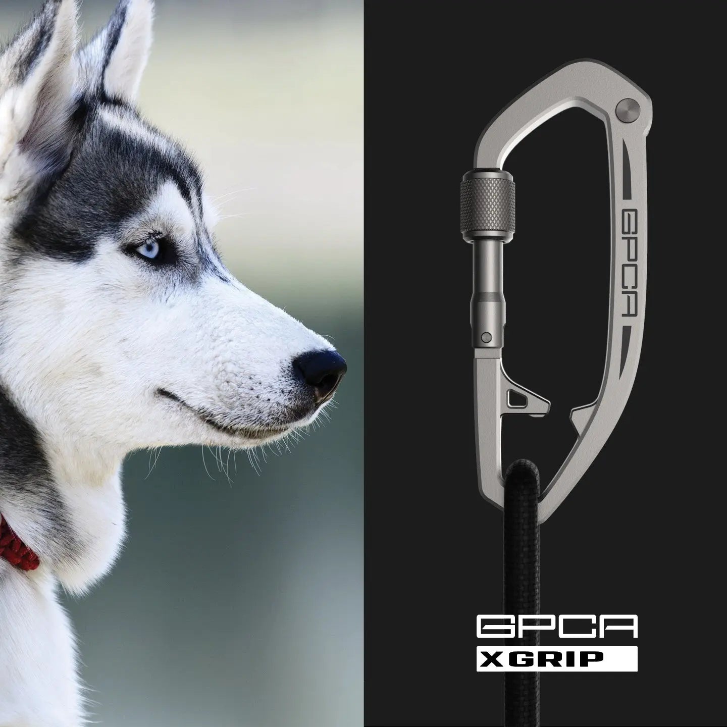 GPCA Carabiner X Grip, Dedicated dog leash zone