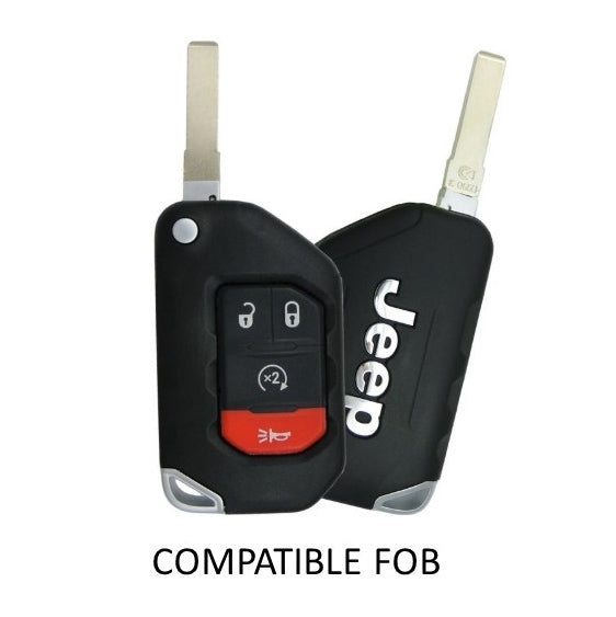 Jeep Key Fob V2 Wrangler JL / Gladiator JT - WHITE product view 9