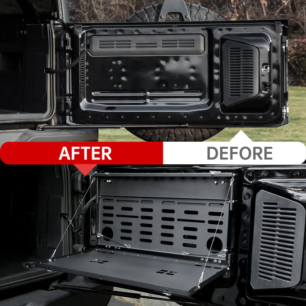 Bronco Tailgate Table & MOLLE Panel 2021-2024+ 2-Tier Camping Rack product view 4