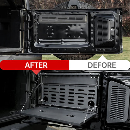 Bronco Tailgate Table & MOLLE Panel 2021-2024+ 2-Tier Camping Rack product view 4