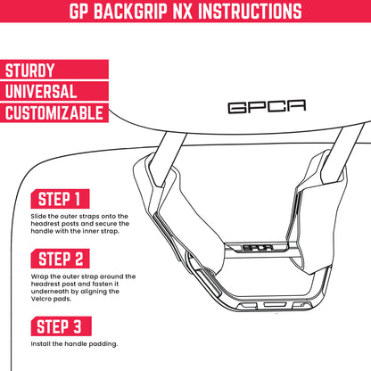 GPCA Back-Grip PRO headrest grab handles for Tesla Model S 3 Y