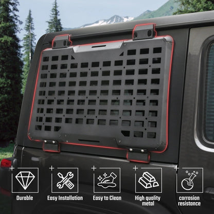 Rear Molle Panel System for 2018-2024+ Jeep Wrangler JL 4DR product view 9