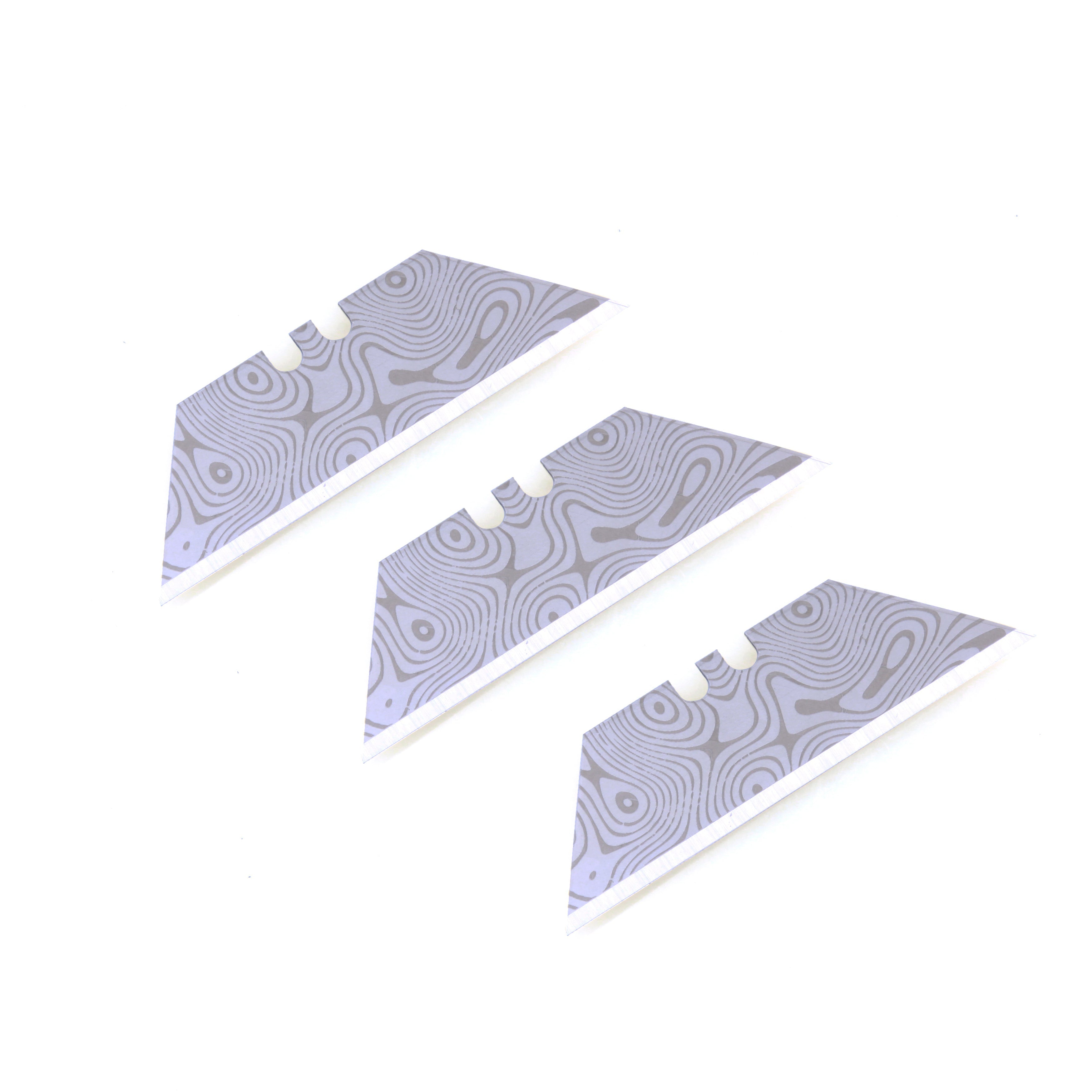 Stinger Utility Blade Replacements — Damascus Style 3-Pack | GPCA