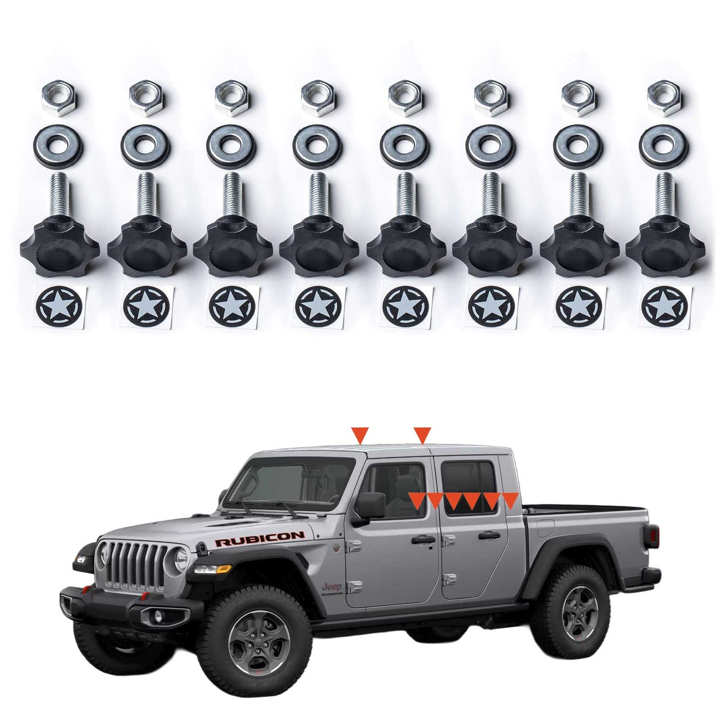 GP-Star Hardtop/ Cover Quick-release Thumbscrew Set