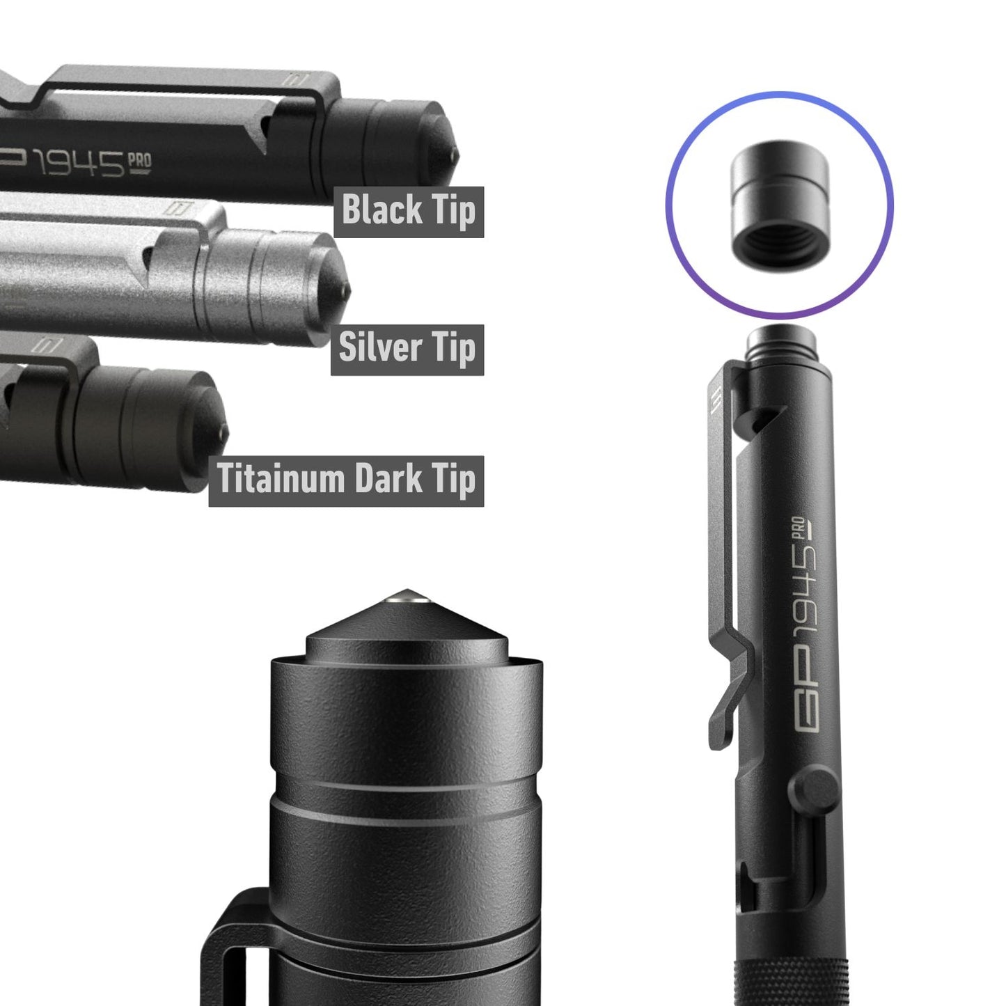 GP 1945 Pen safety tip cap + clip parts only