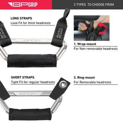 GP Back Grip PRO — Rear Headrest Handles for All Cars & Trucks