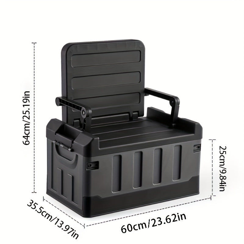 Foldable Camping Stool with Backrest & Storage Bag Portable Fishing Seat Outdoor Chair product view 2