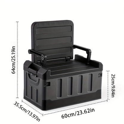 Foldable Camping Stool with Backrest & Storage Bag Portable Fishing Seat Outdoor Chair product view 2