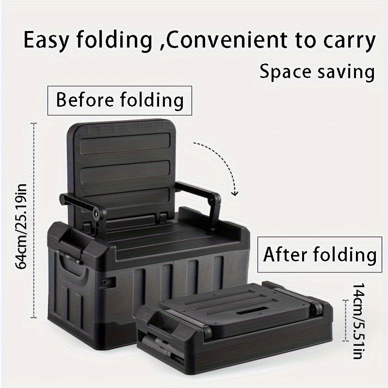 Foldable Camping Stool with Backrest & Storage Bag Portable Fishing Seat Outdoor Chair product view 5