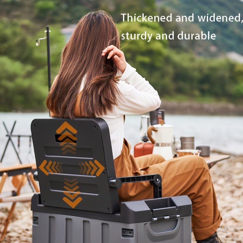 Foldable Camping Stool with Backrest & Storage Bag Portable Fishing Seat Outdoor Chair product view 6