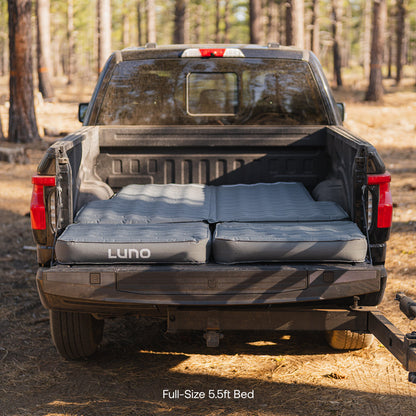 AIR Truck Bed Mattress — full-size 5.5ft bed inflated top view