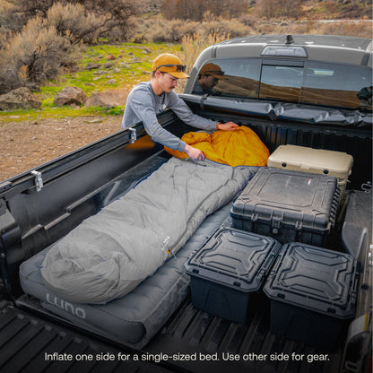 AIR Truck Bed Mattress — mid-size 6ft bed edge fit close-up
