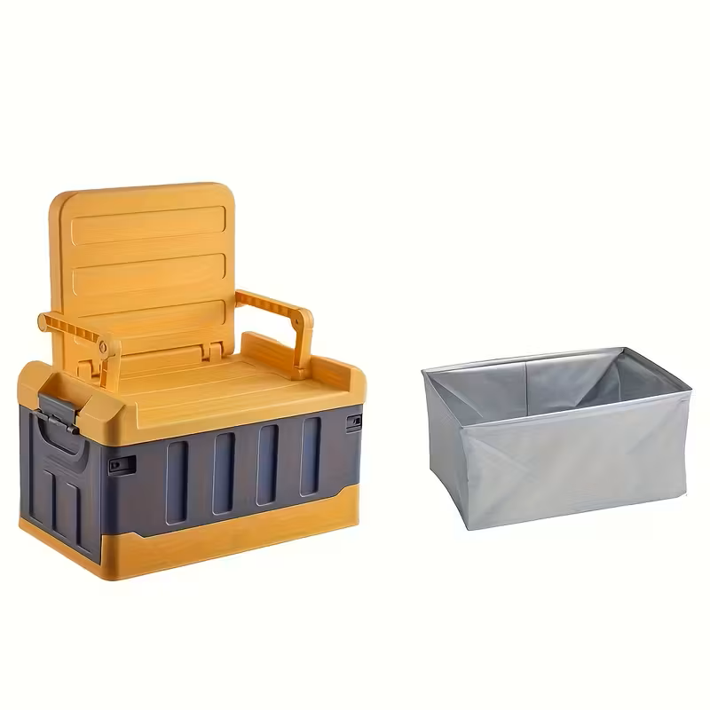 Foldable Camping Stool with Backrest & Storage Bag Portable Fishing Seat Outdoor Chair product view 16