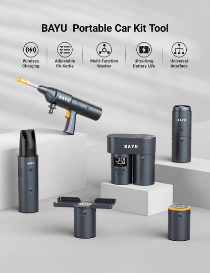 6-in-1 Portable Car Emergency Kit | Pressure Washer + Vacuum + Jump Starter + More