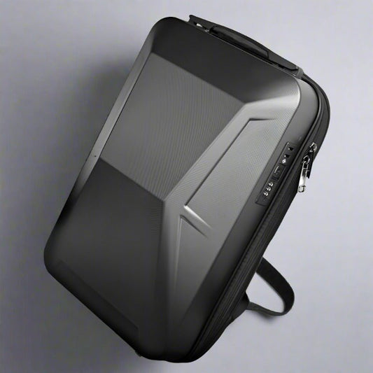 Cybertruck-Style Backpack — angular geometric design front view