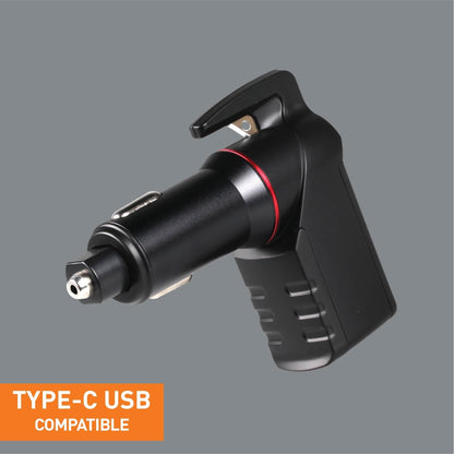 USB Car Charger Emergency Tool Type-C