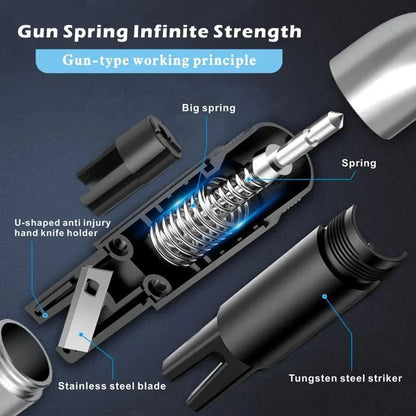 Life-Saving Mini Glass Breaker Seat Belt Cutter - fits GPCA Utility Case