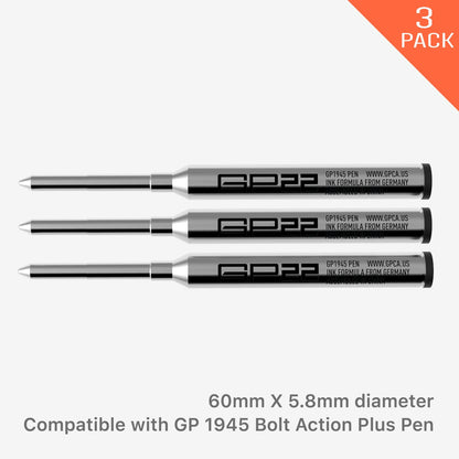 GPCA 1945 Pen Refill Black Color with 60mm dimension