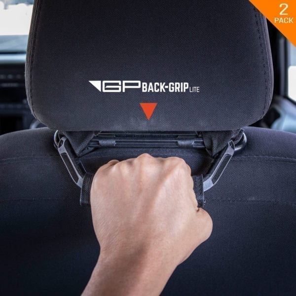 GP Back Grip PRO BLACK headrest handle, cool looking for you Wrangler interior