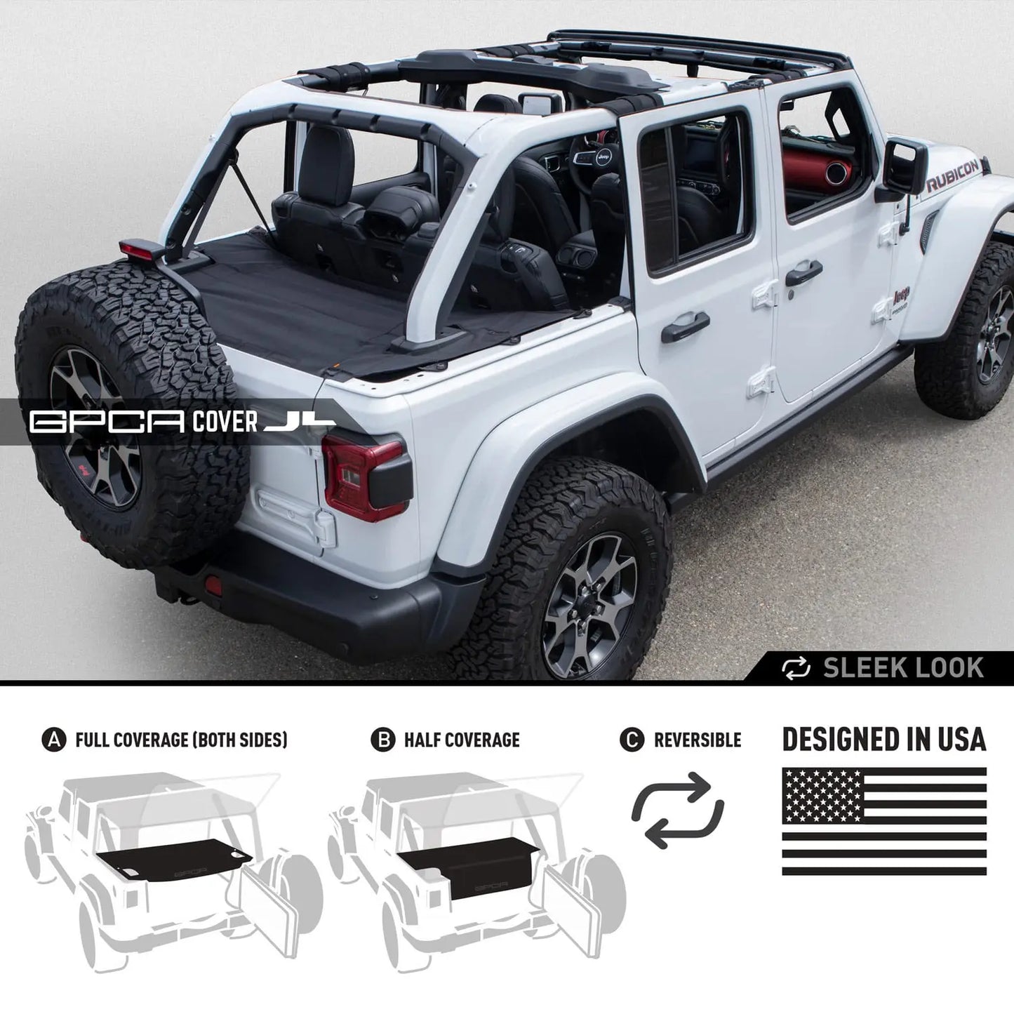 GPCA Jeep Wrangler JL 4DR Cargo Cover PRO