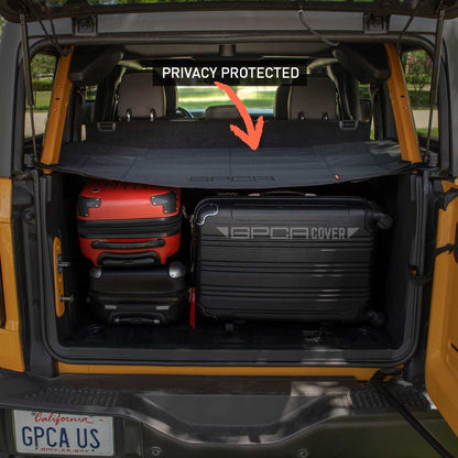 GPCA Ford Bronco Cargo Cover, full cargo privacy protected