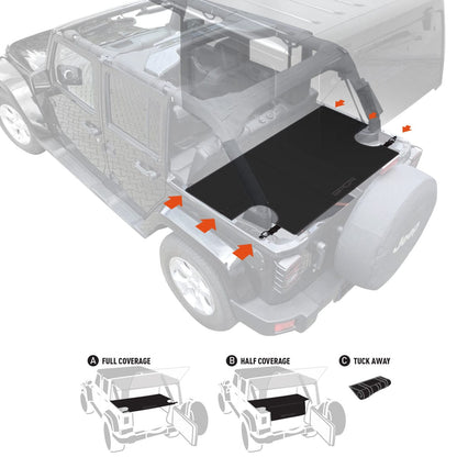GPCA Jeep Wrangler JK cargo cover 4DR