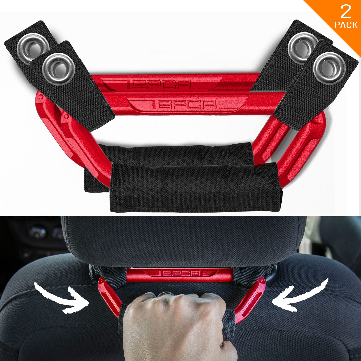 GP back grip headrest handle red