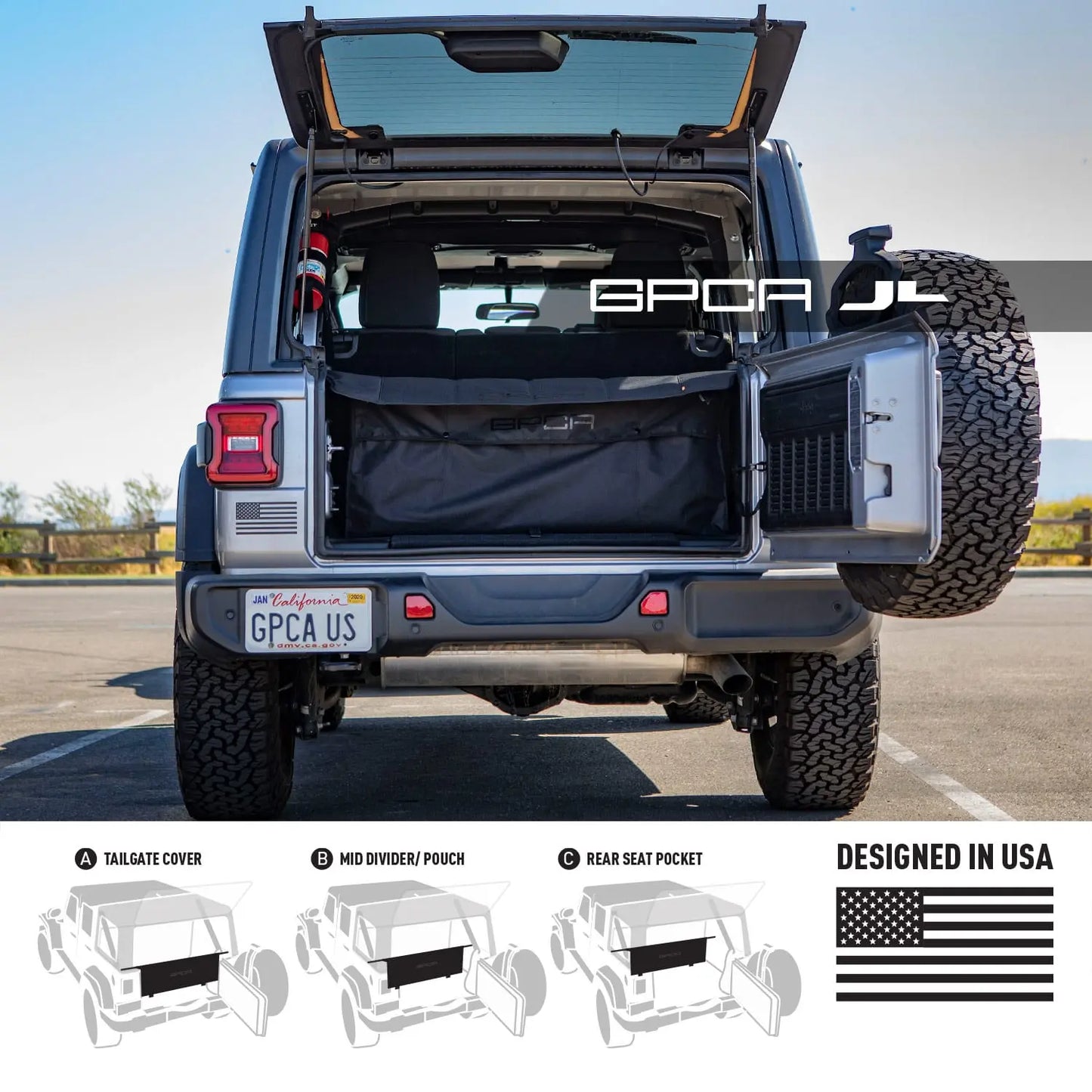 GPCA Jeep Wrangler JL 4DR Cargo Cover LITE