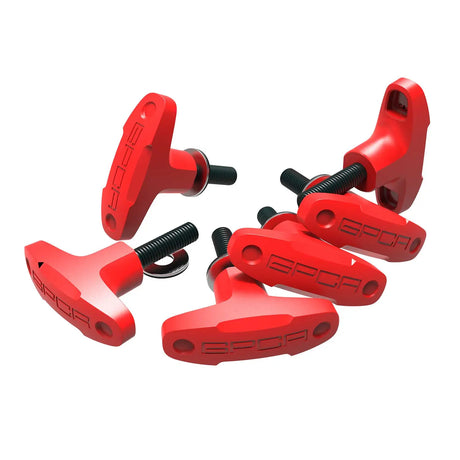 GPCA Jeep Wrangler Anchor PRO red — full set on vehicle