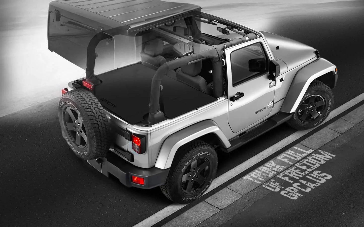 Jeep Wrangler JK 2DR cargo cover full coverage